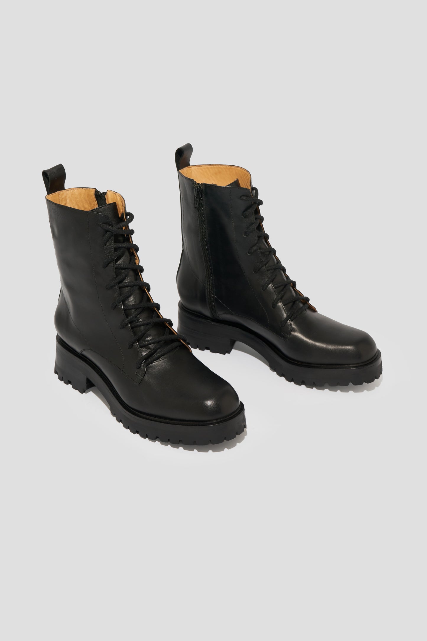 Roma Lace Up Boot in Black
