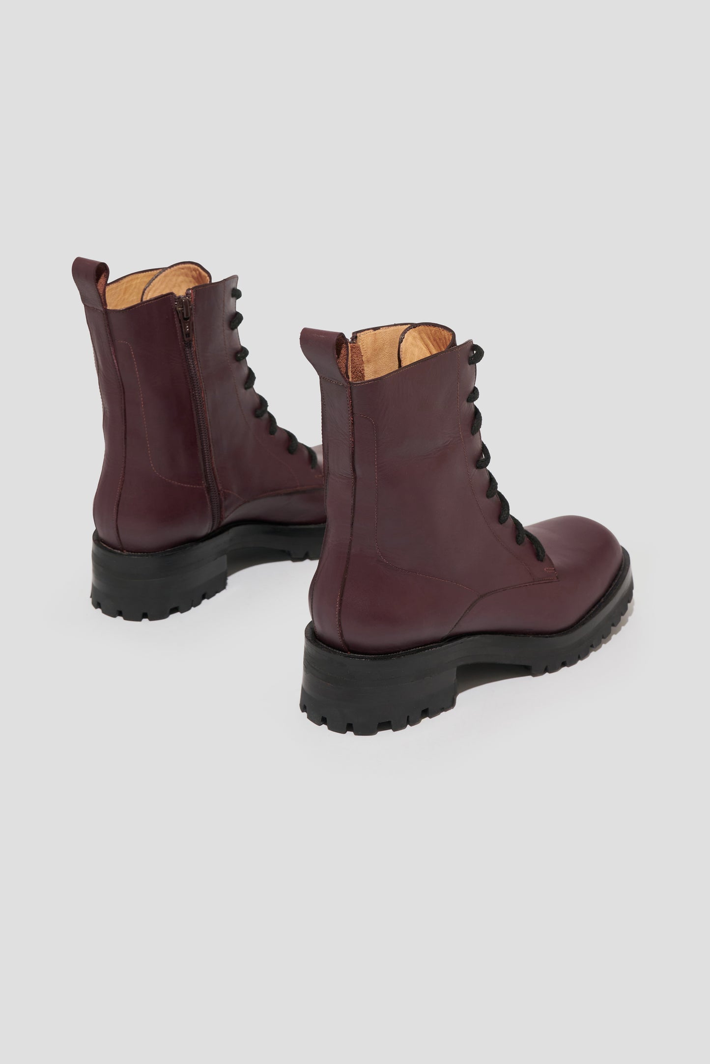 Roma Lace Up Boot in Plum