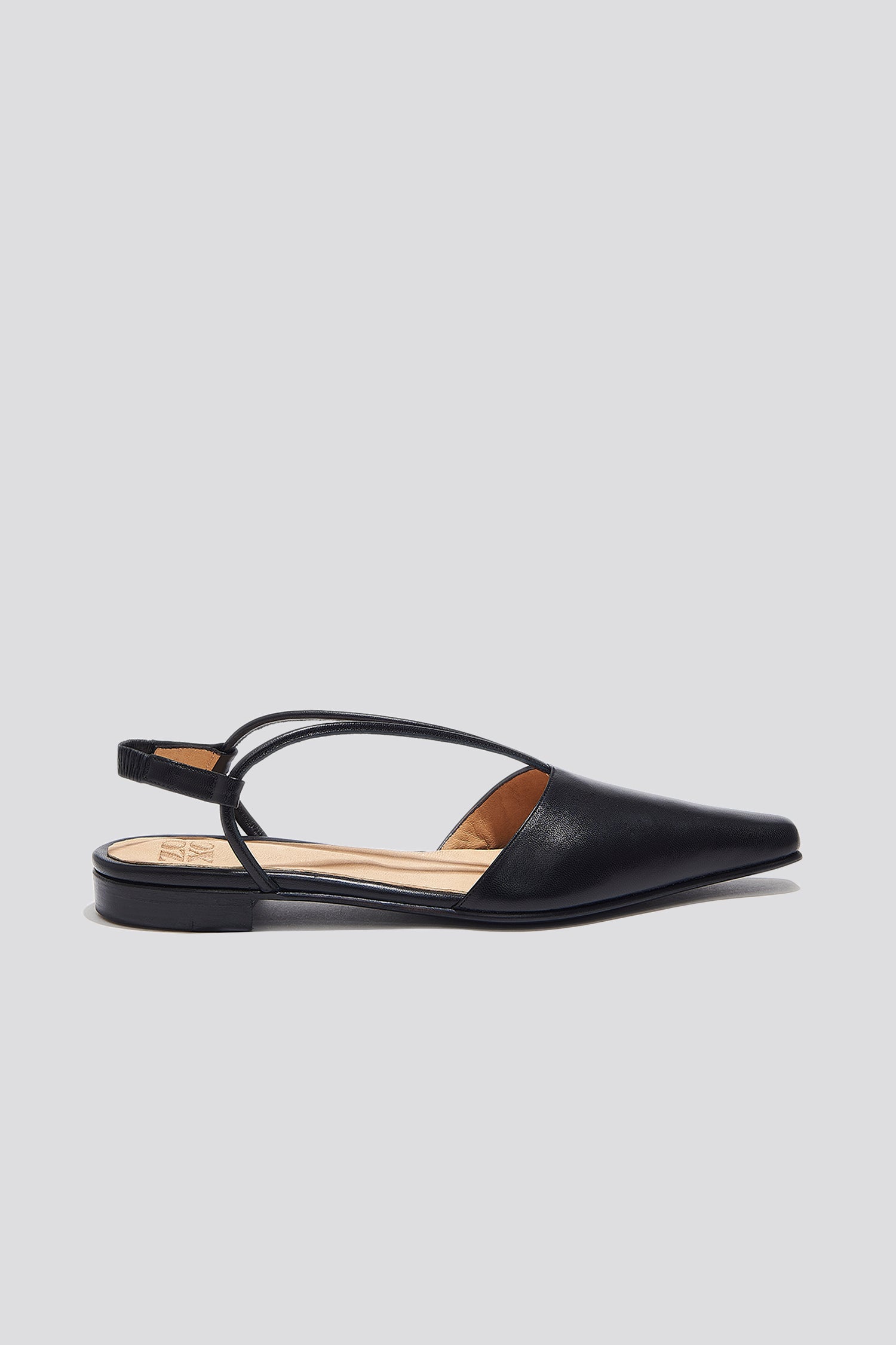 black slingback flat shoes