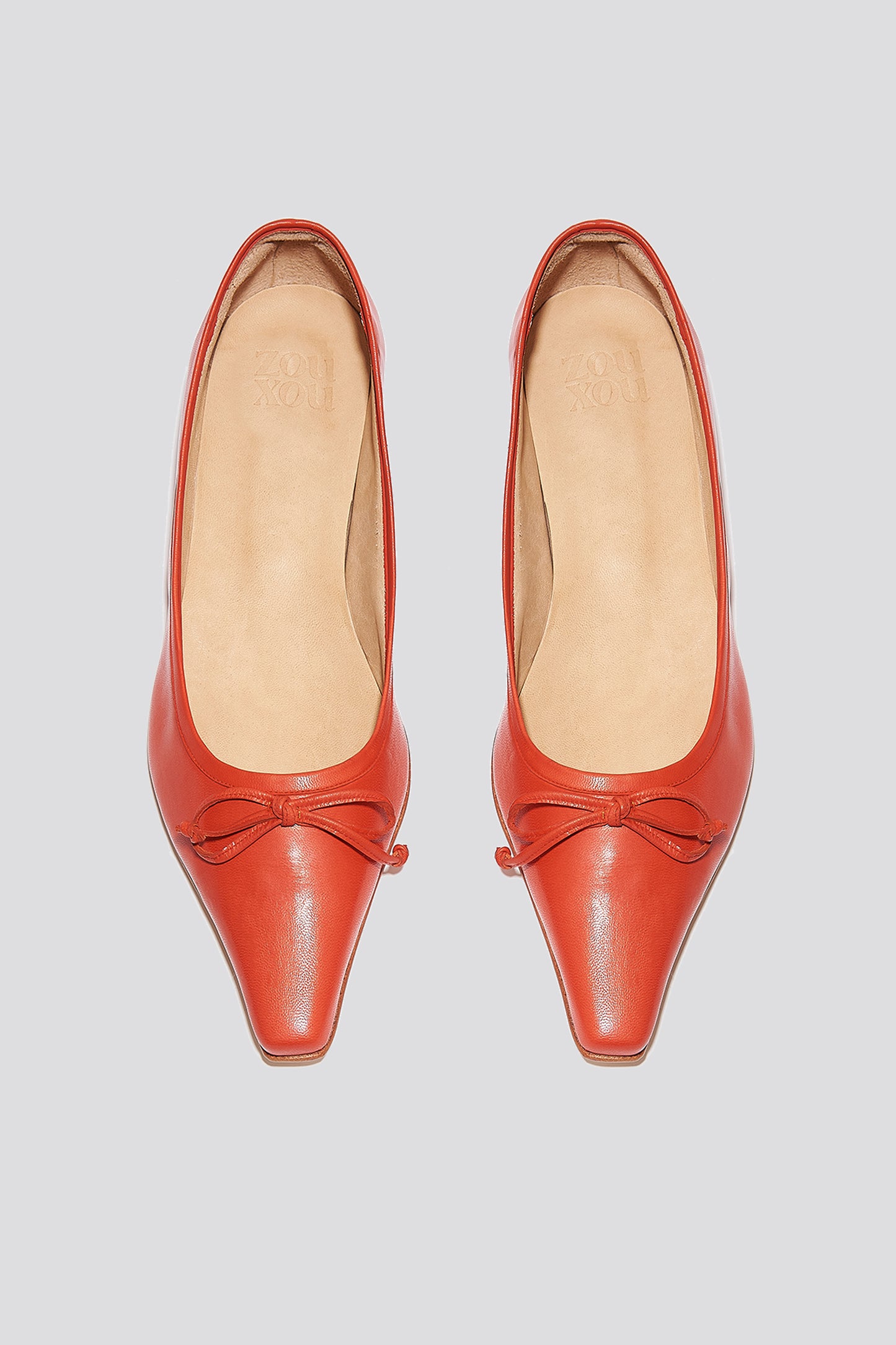 Ema Bow Ballet Flat in Tomato