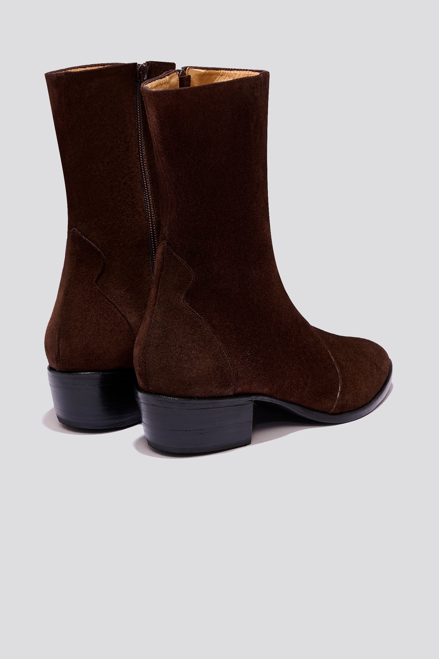 Guada Western Boot in Coffee Suede (USA)