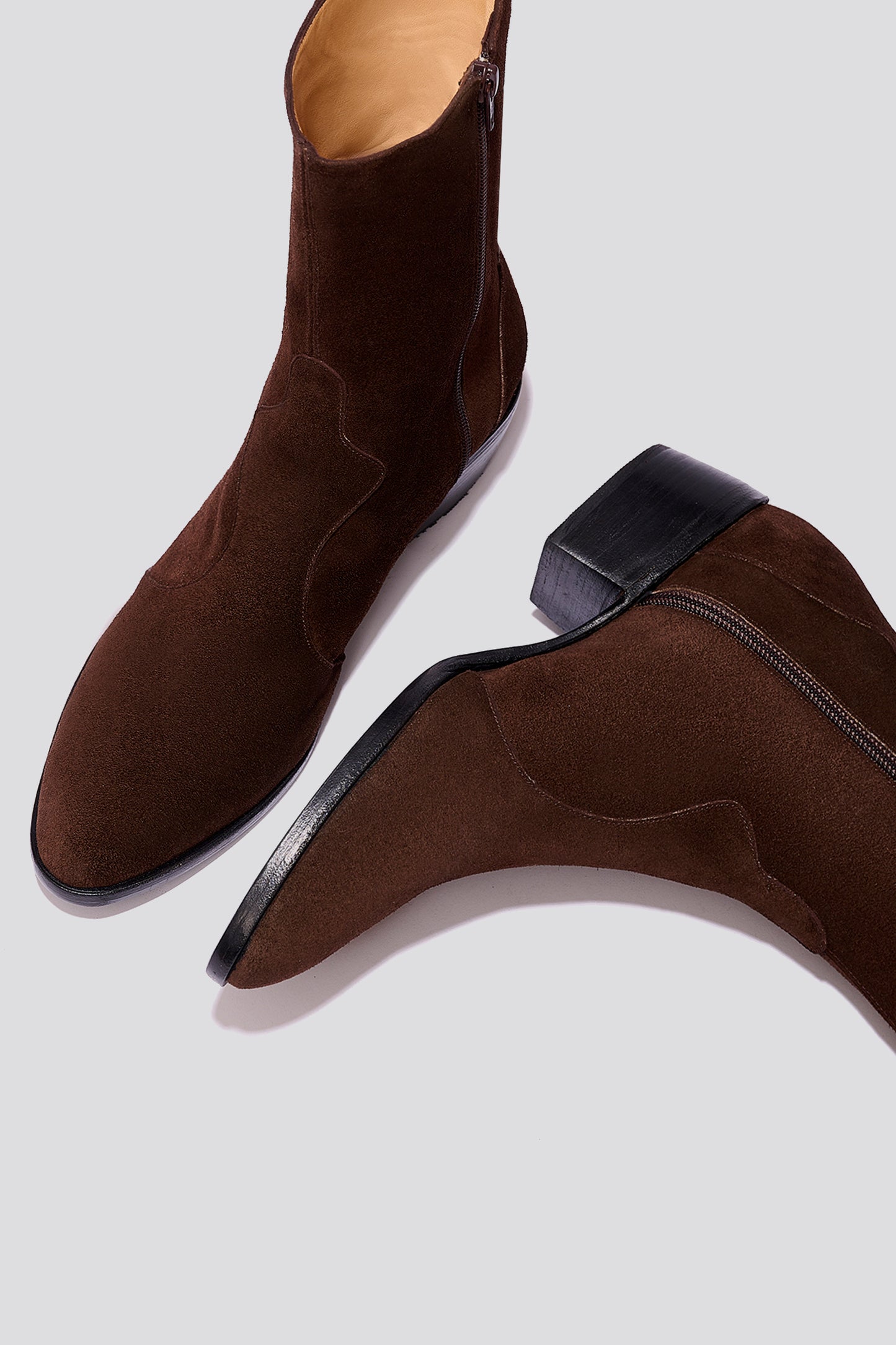 Guada Western Boot in Coffee Suede (USA)