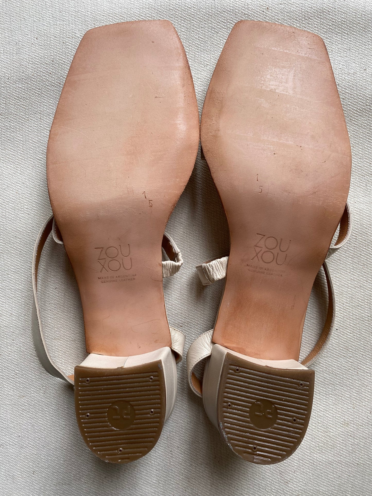 Delfina Sandal in Marfil Size 41.5