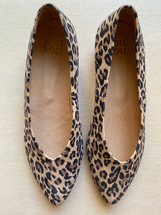 Glove Flat in Leopard Size 40