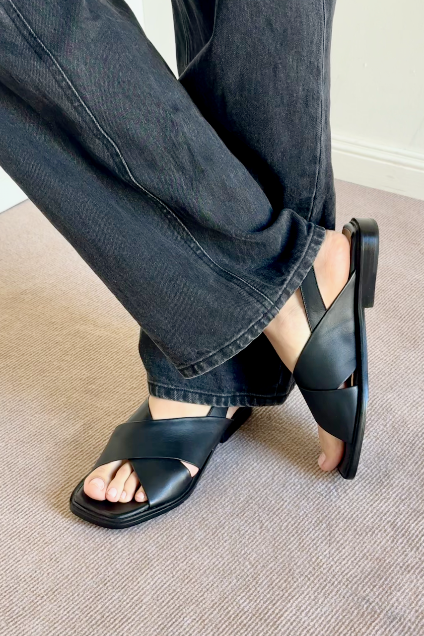 Mabel Slingback Sandal in Black