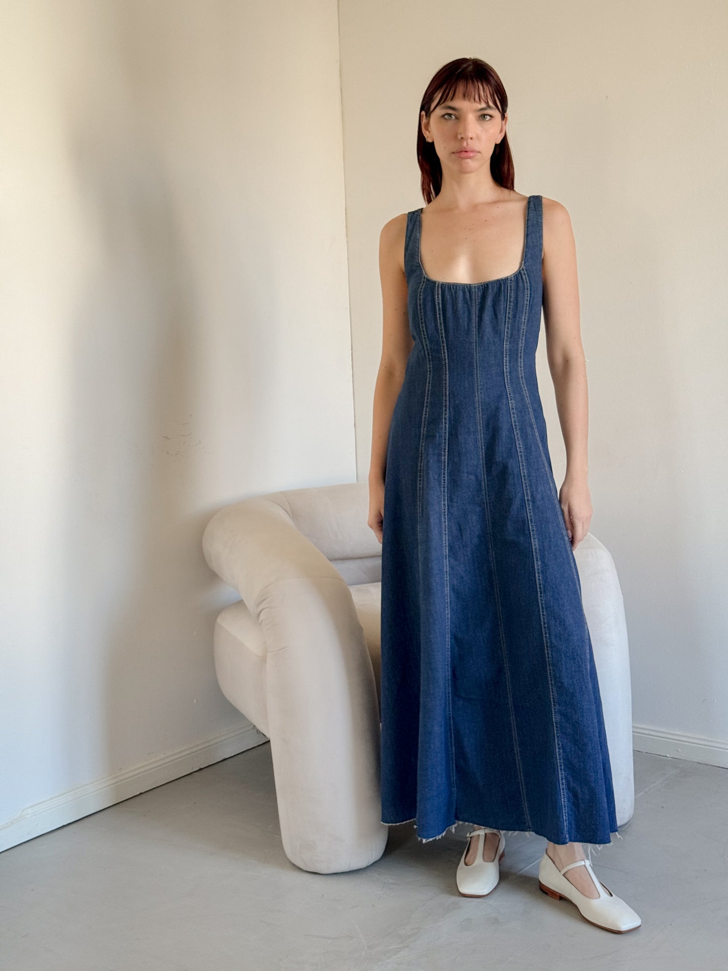 Juana T-Strap Flat in Marfil