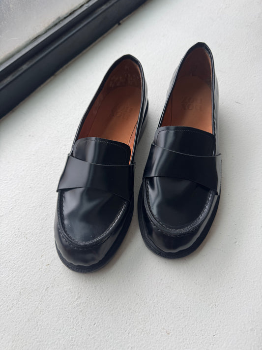 Sofia Loafer in Black Patent Size 38