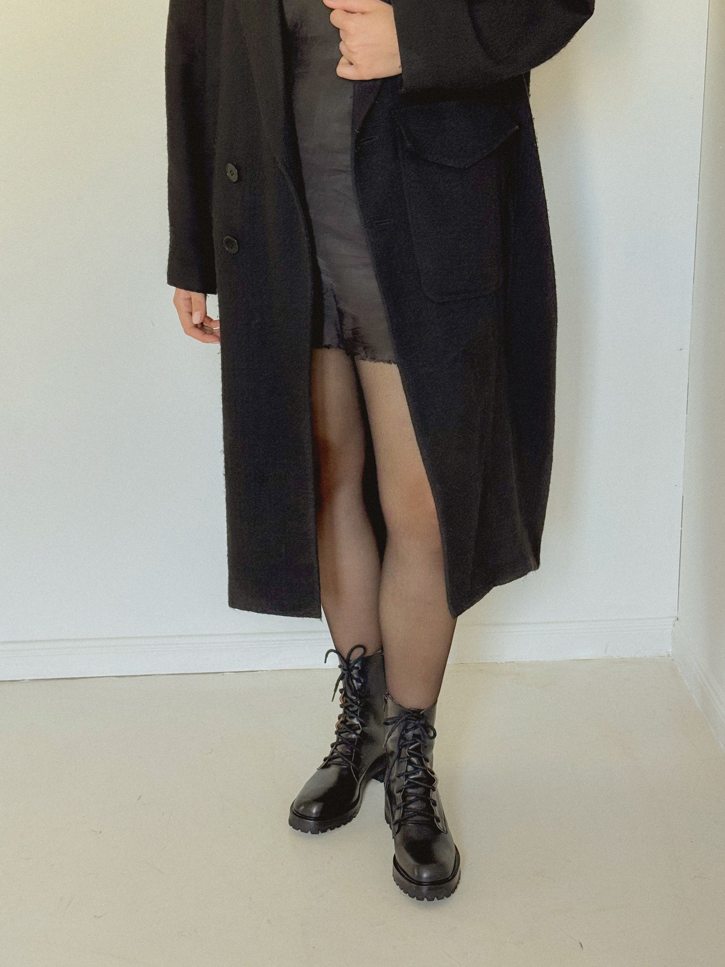 Roma Lace Up Boot in Black