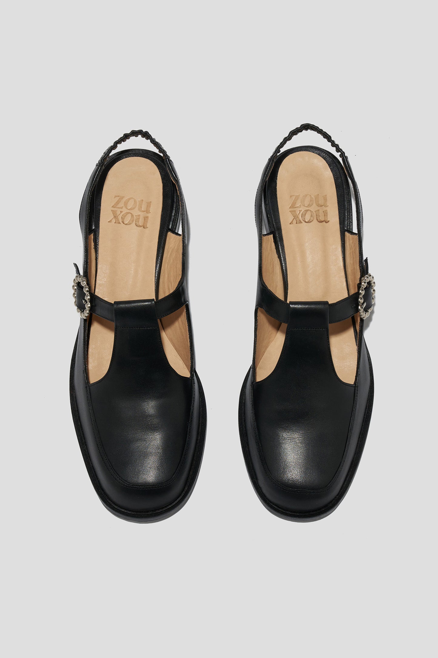 Diega T-Strap Slingback Flat in Black
