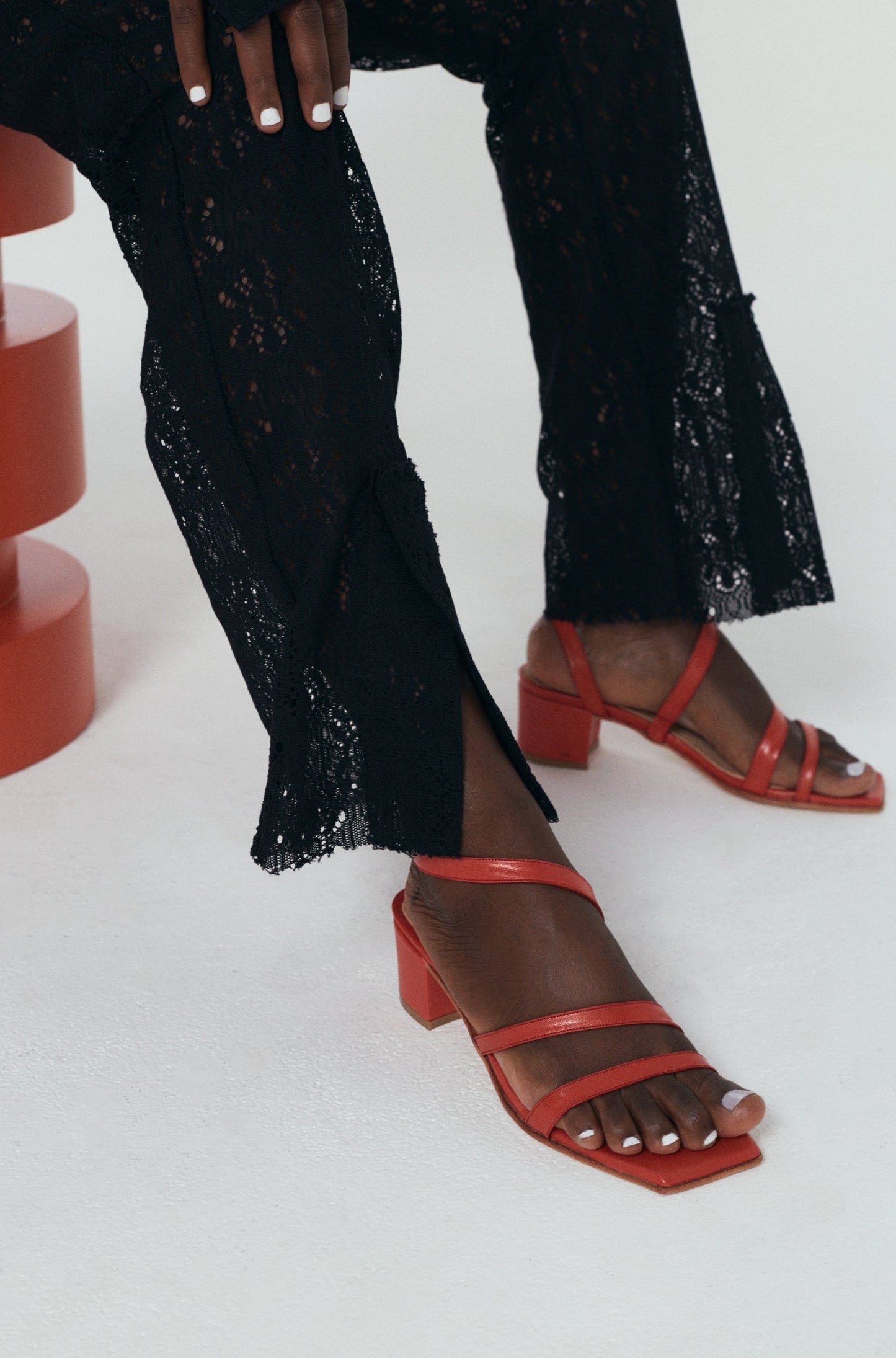 Delfina Sandal in Tomato
