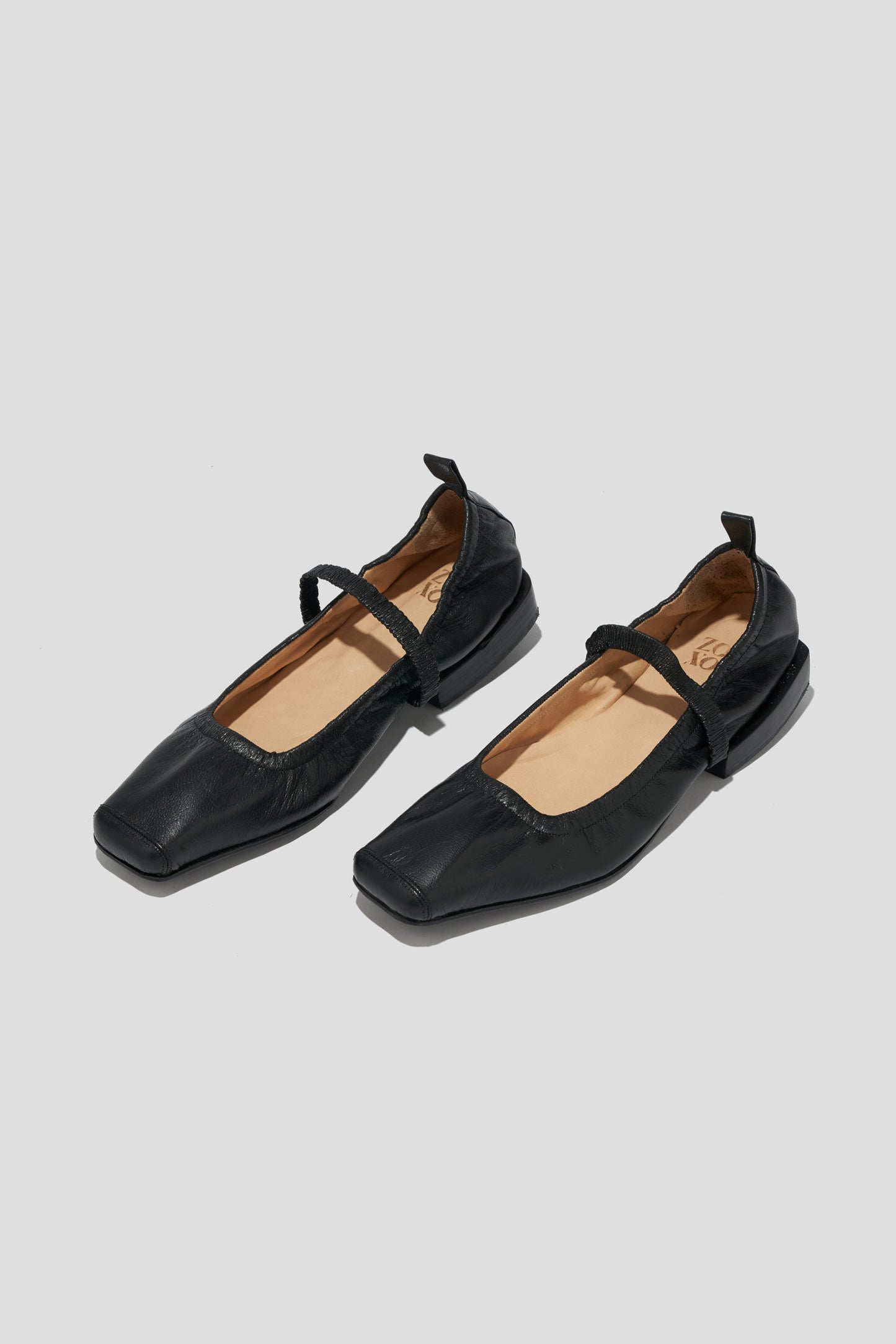 Simona Mary Jane Flat in Black