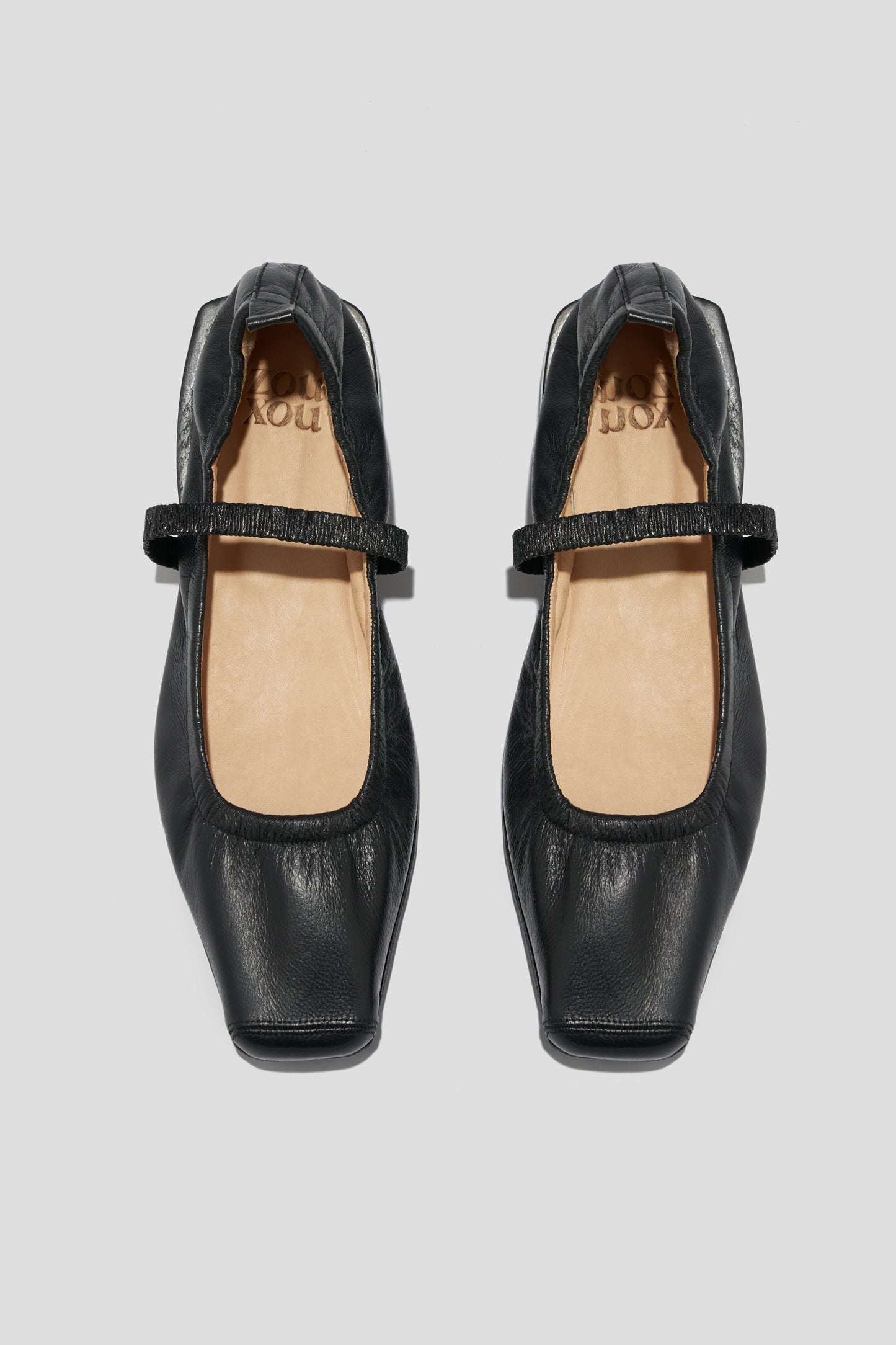 Simona Mary Jane Flat in Black