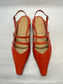 Cata Buckle Flat in Tomato Size 39