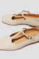 Juana T-Strap Flat in Marfil