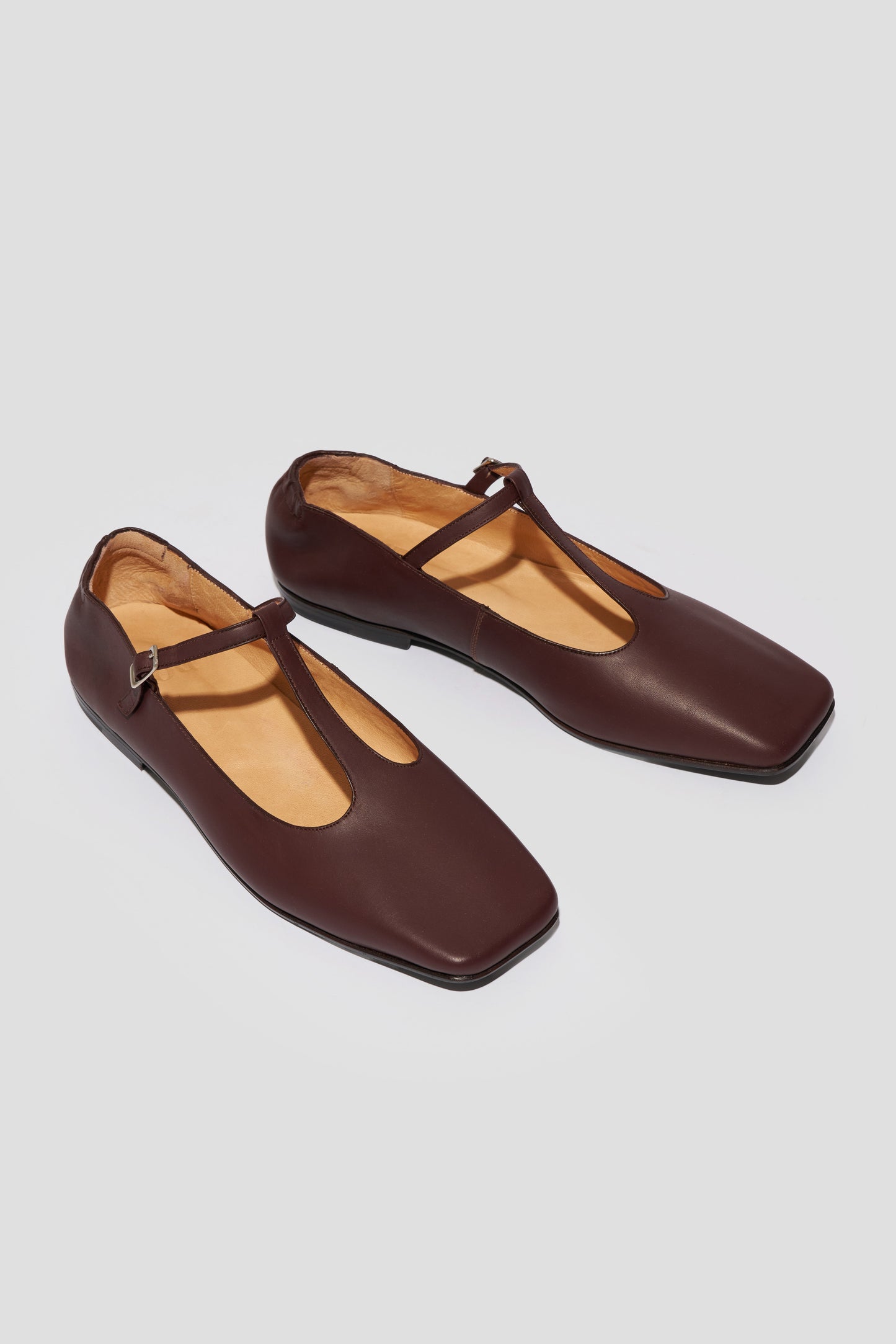 Juana T-Strap Flat in Plum