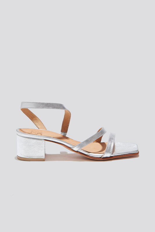 The Delfina Sandal in Silver