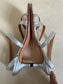 Strappy Kitten Heeled Sandal in Silver Size 39.5