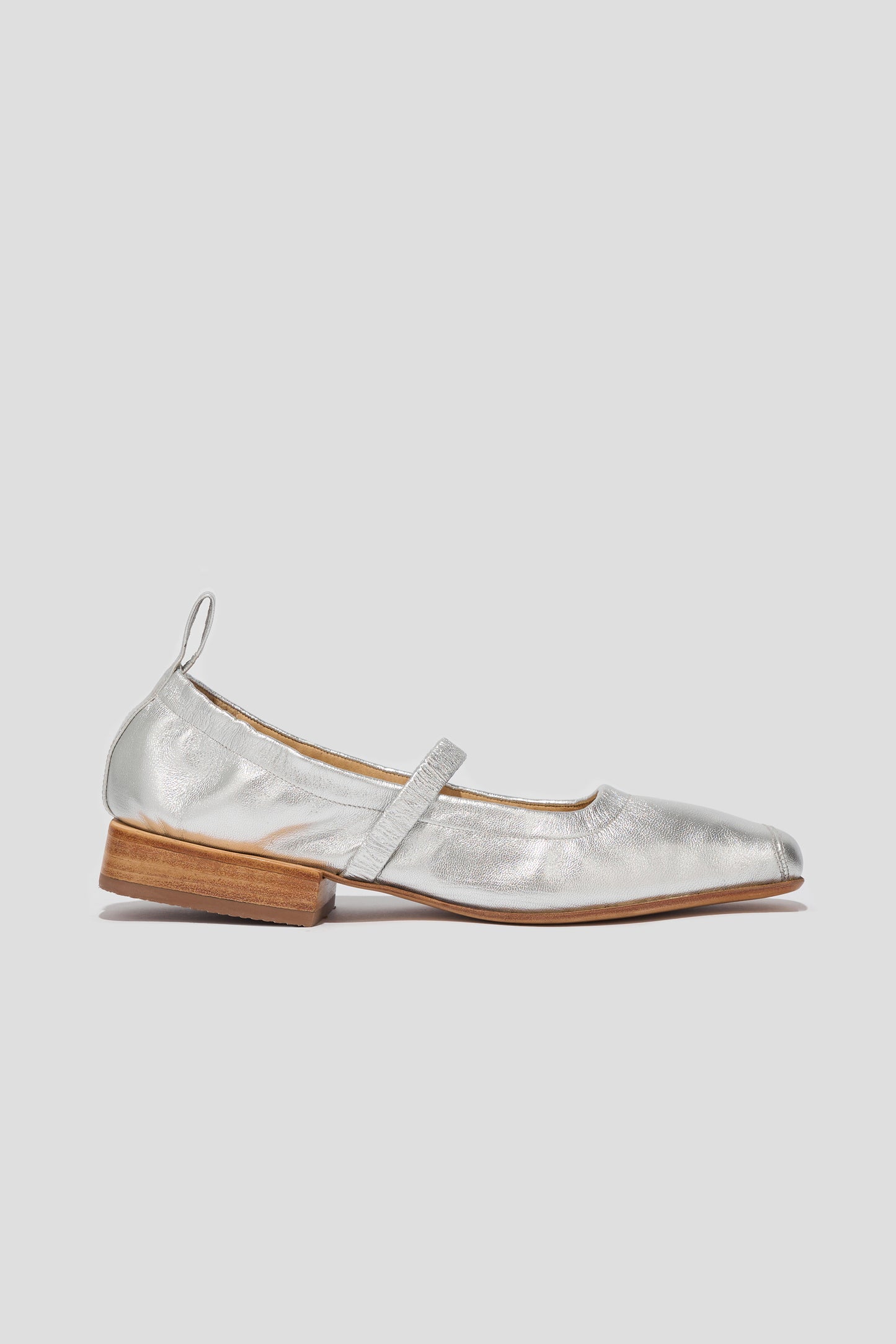 Simona Mary Jane Flat in Silver