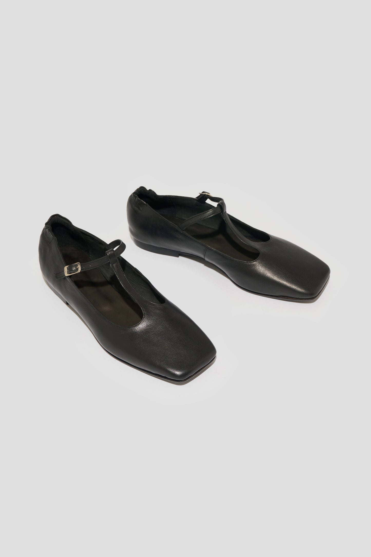 Juana T-Strap Flat in Black - PRE-ORDER