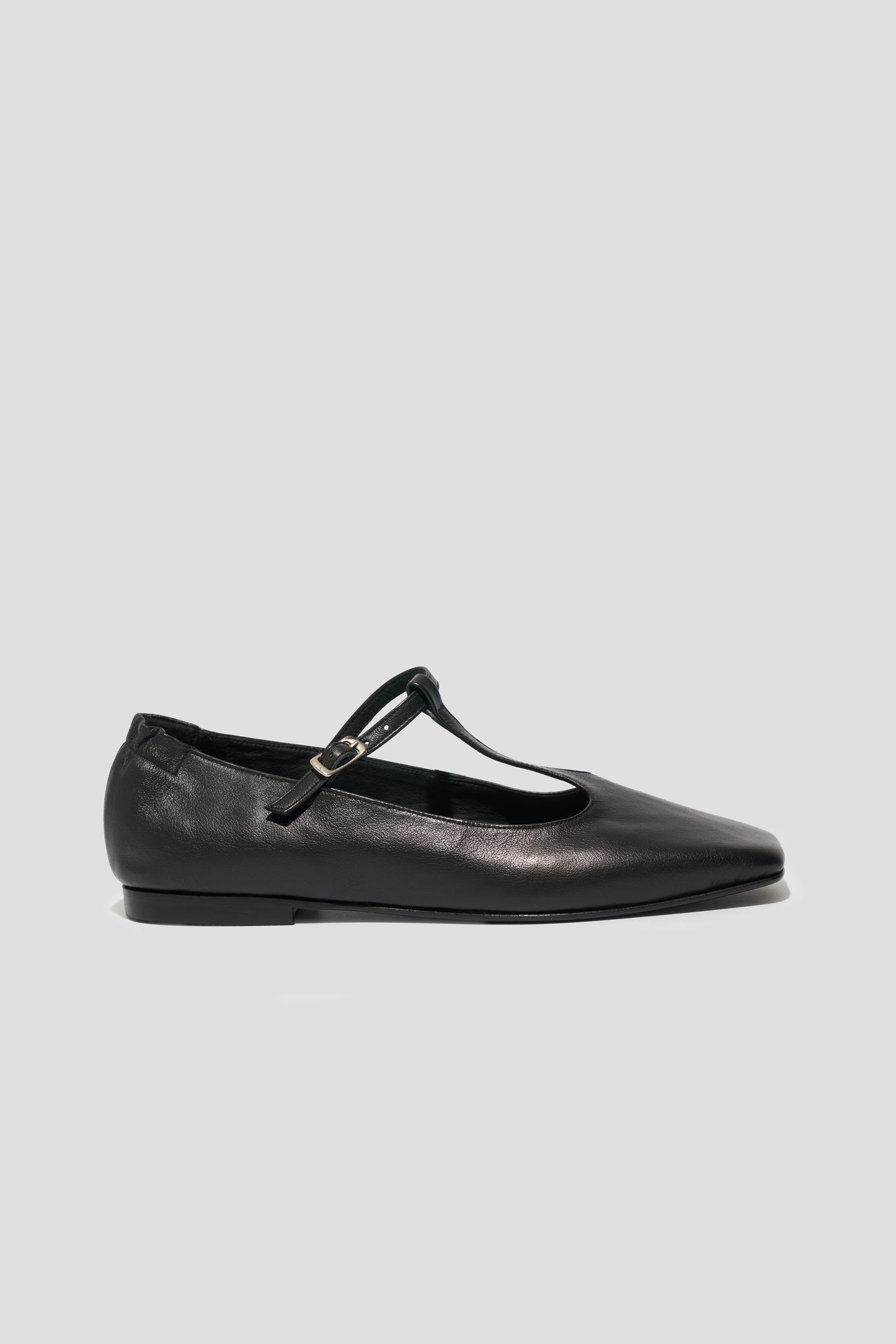 Juana T-Strap Flat in Black