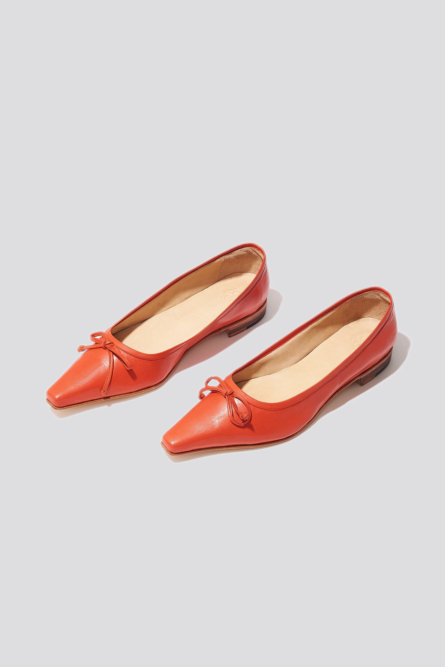 Ema Bow Ballet Flat in Tomato – ZOU XOU