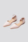 The Paloma Lace Up Flat in Pale Pink
