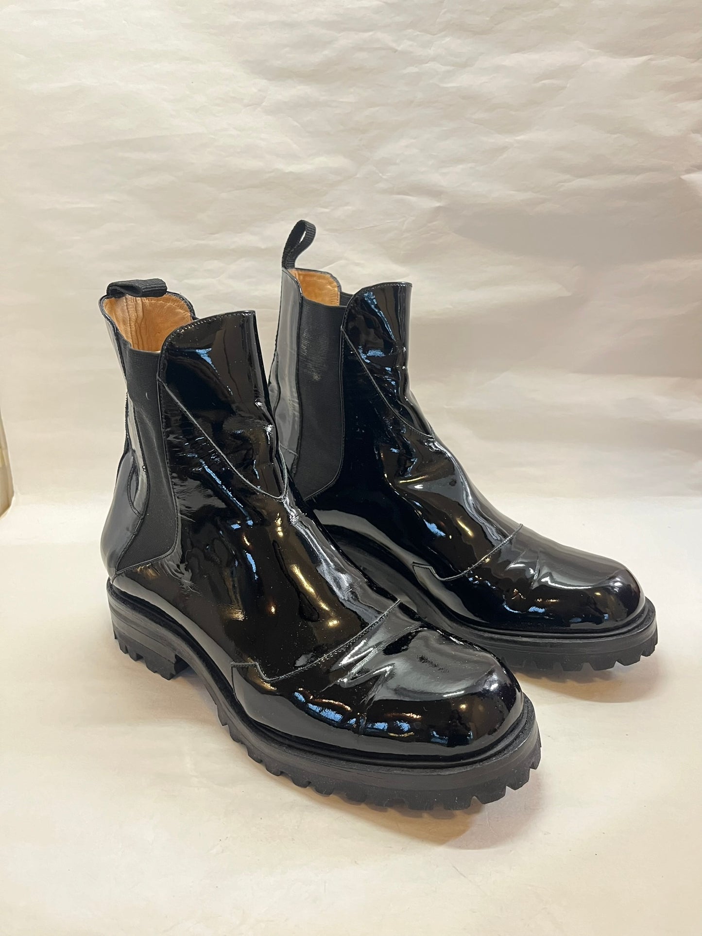 Nerea Boot in Black Patent Size 41