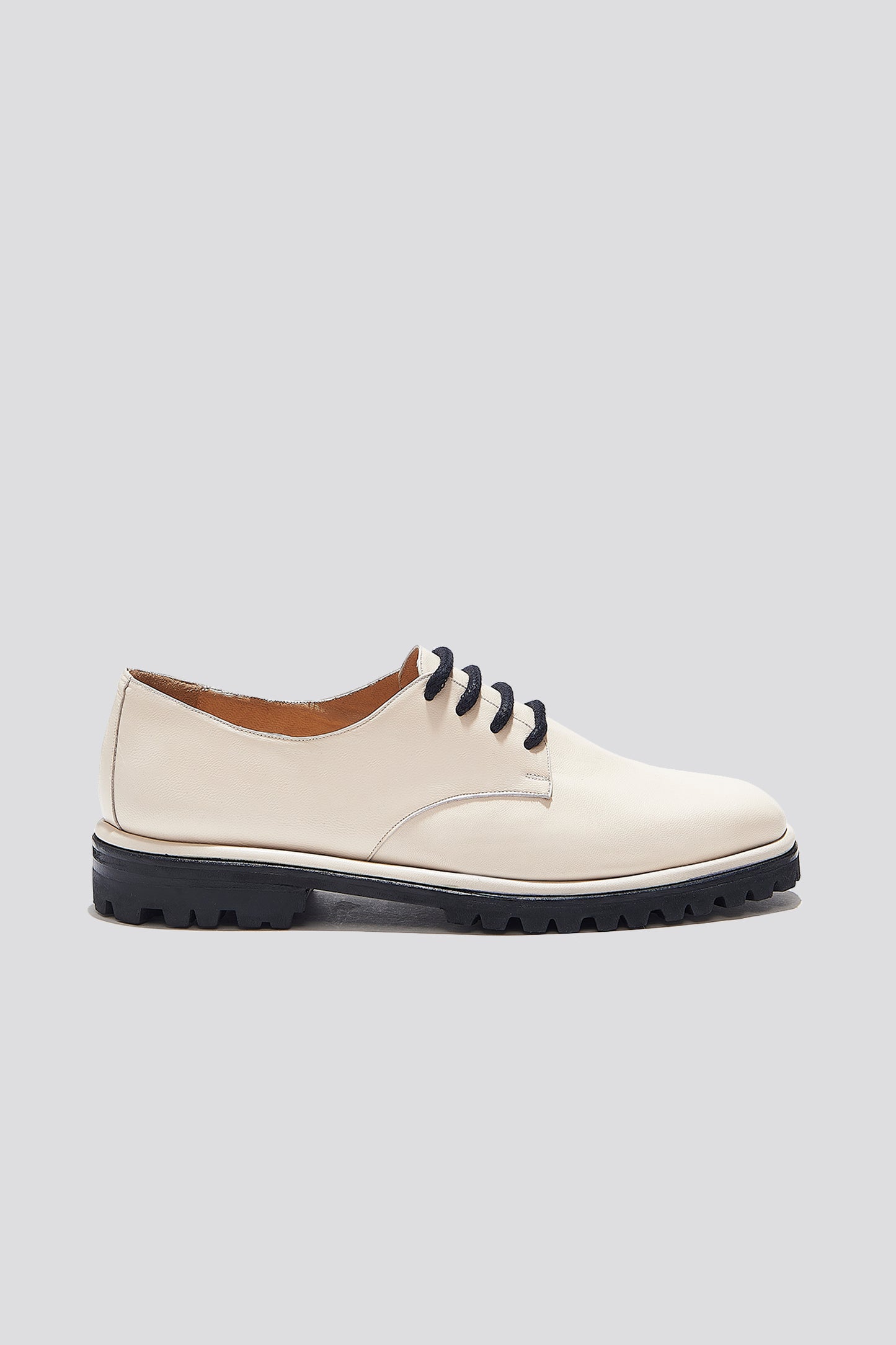 Lydia Lace Up Derby in Marfil