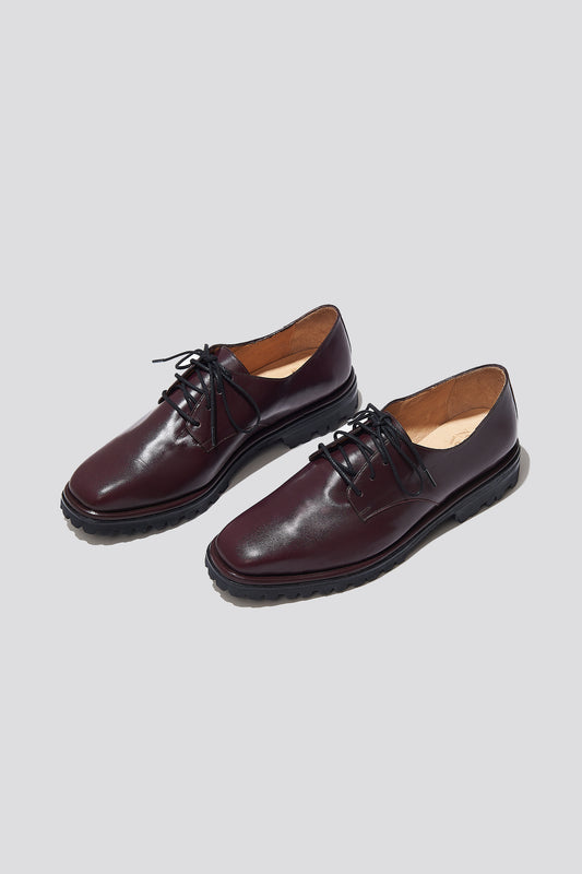 Lydia Lace Up Derby in Pinot