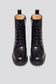 Low Roma Lace Up Boot in Black Croco
