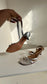 Strappy Kitten Heeled Sandal in Silver Size 39.5