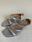 Strappy Kitten Heeled Sandal in Silver Size 39.5