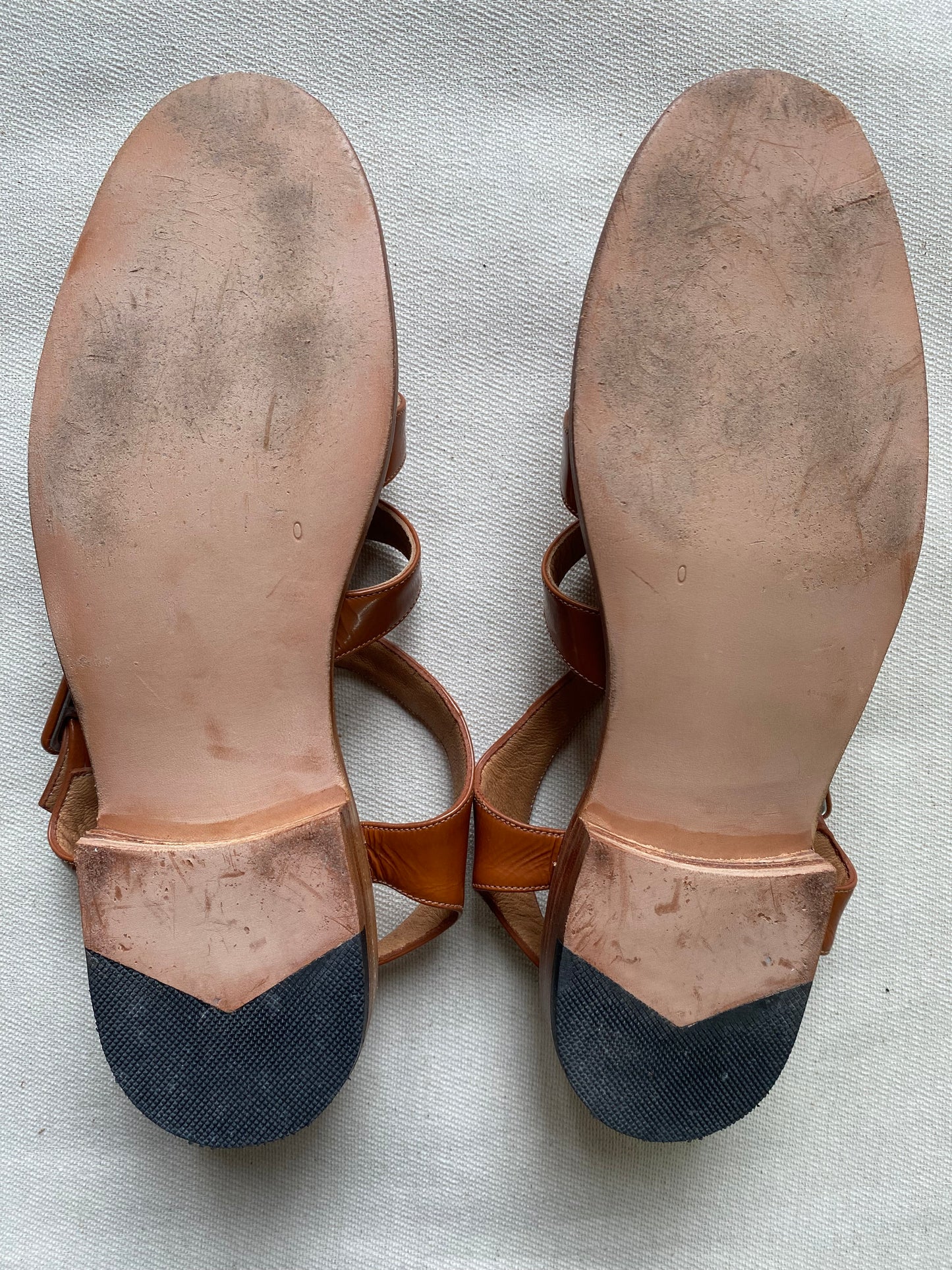 Franca Flat in Caramel Patent/Natural Base Size 40