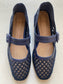 Eugenia Flat in Mesh Indigo Size 35/36