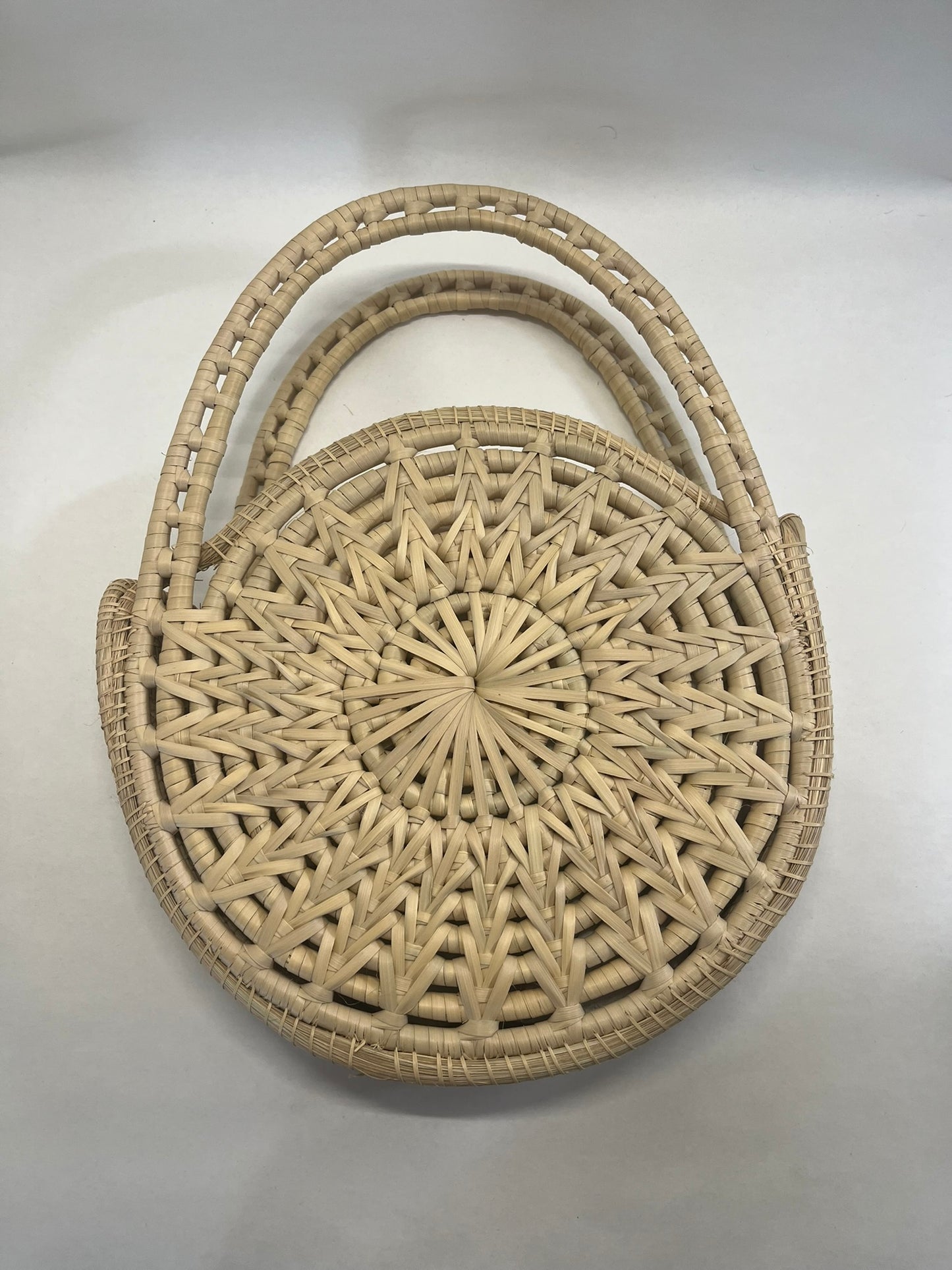 Woven Circular Bag Starburst Pattern