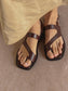 Anto Slingback Thong Sandal Plum
