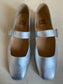 Eugenia Flat in Silver Size 40