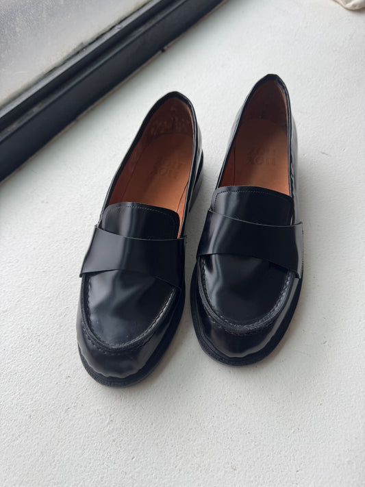 Sofia Loafer in Black Patent Size 38