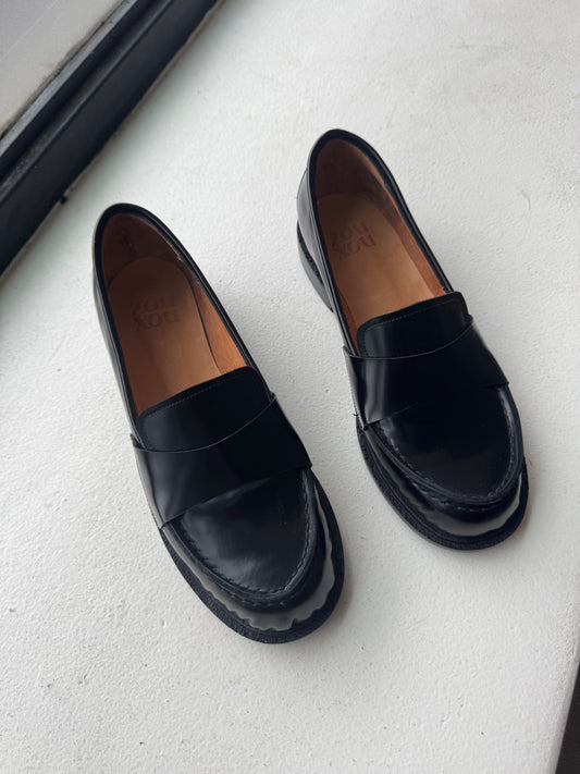 Sofia Loafer in Black Patent Size 38