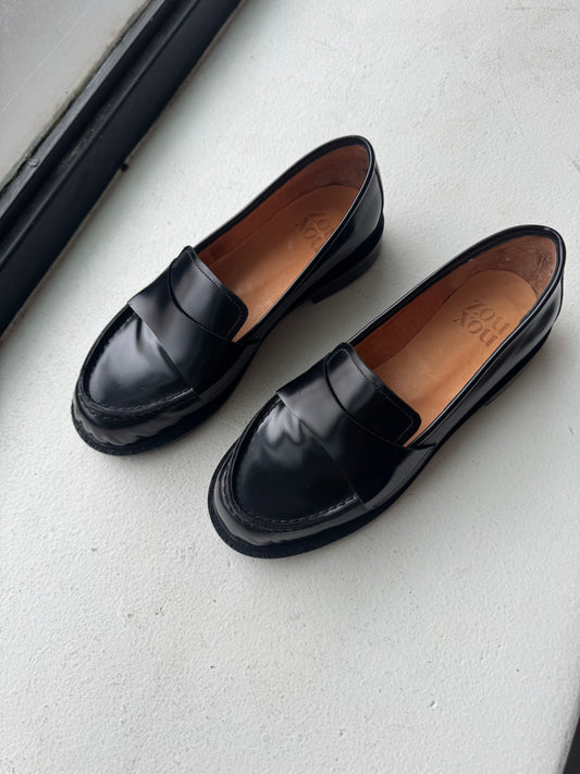 Sofia Loafer in Black Patent Size 38