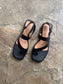 Anto Sandal in Black Size 42