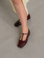 Juana T-Strap Flat in Plum