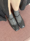Juana T-Strap Flat in Black - PRE-ORDER