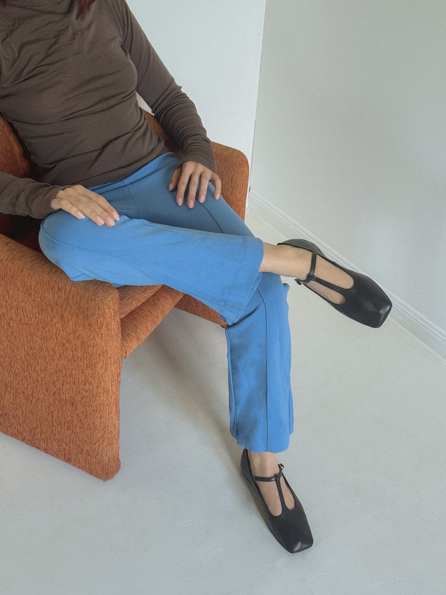 Juana T-Strap Flat in Black - PRE-ORDER