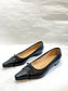 Ema Bow Flat in Black Size 37