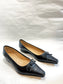 Ema Bow Flat in Black Size 38