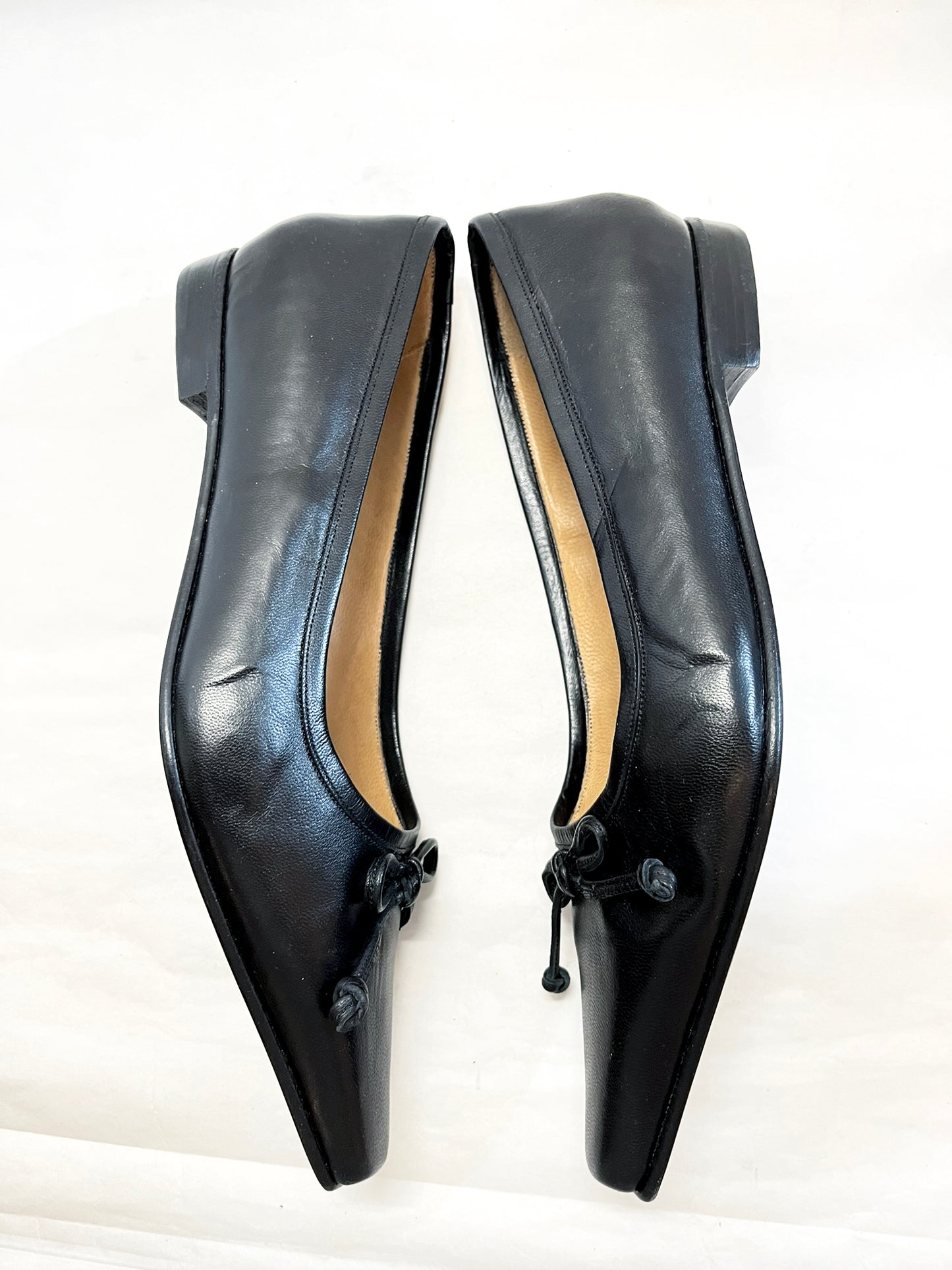 Ema Bow Flat in Black Size 39