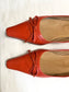 Ema Bow Flat in Tomato Size 40