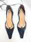 Paloma Lace Up Flat in Black Size 40