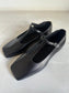 Juana T-Strap in Black kidskin size 37
